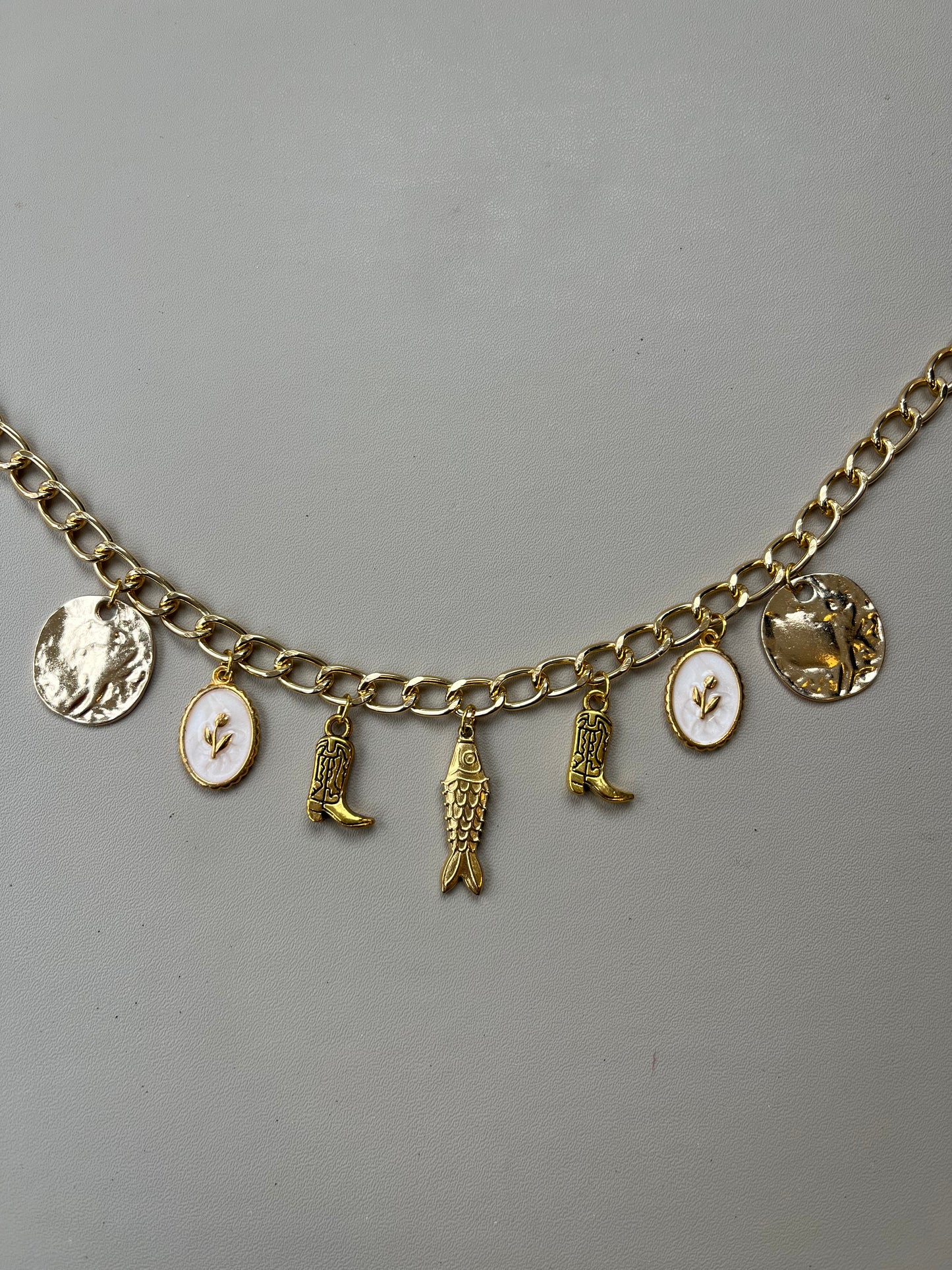 The Golden Fish Charm Necklace