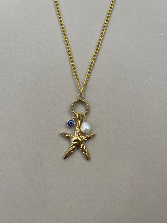 The Summer Starfish Pendant Necklace
