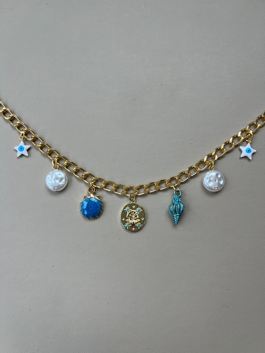 The Blue Bea Charm Necklace